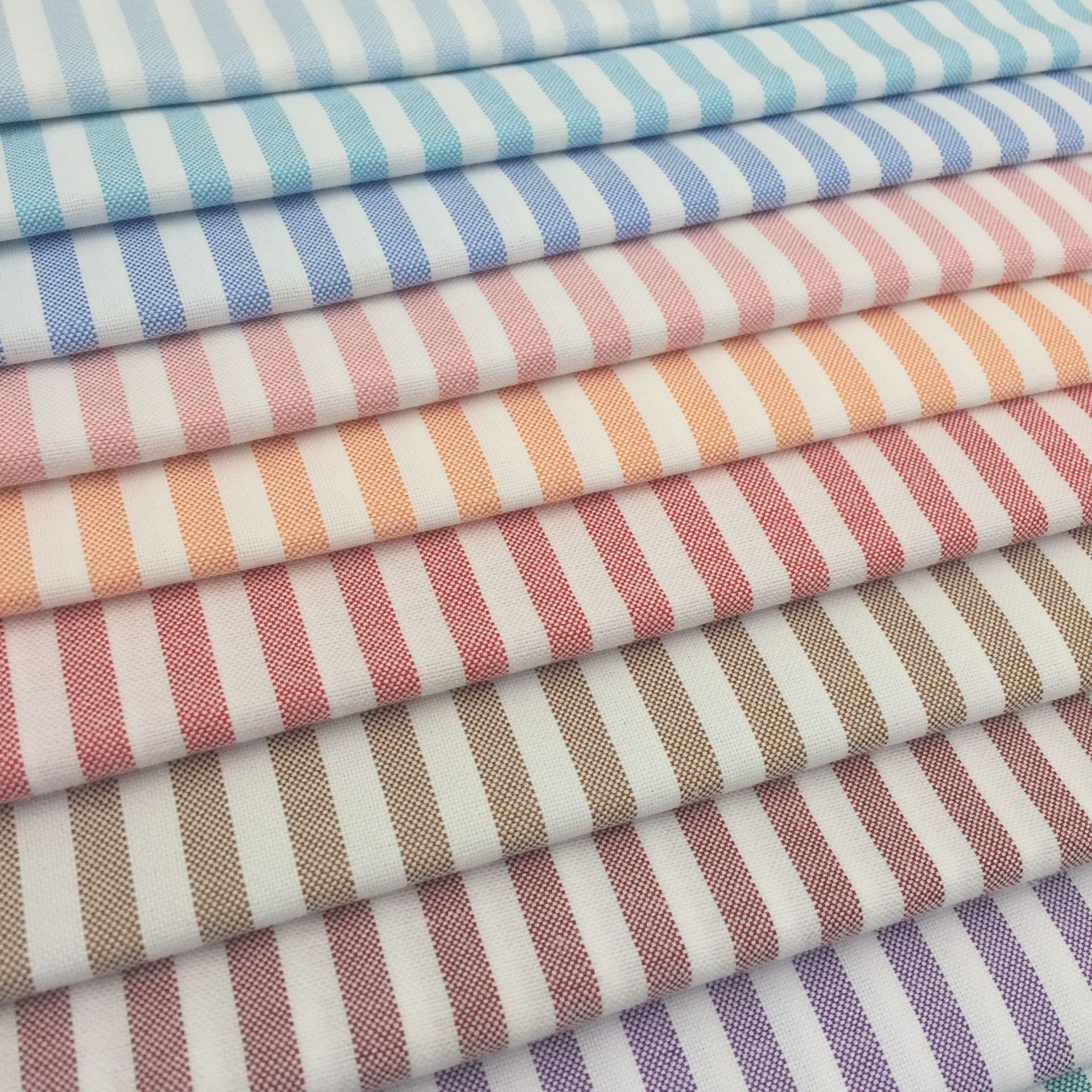 60% Cotton40%Polyester Plain Oxford Fabric 165 GSM Oxford fabric Strip Wrinkle resistant classic shirt fabric - View 5