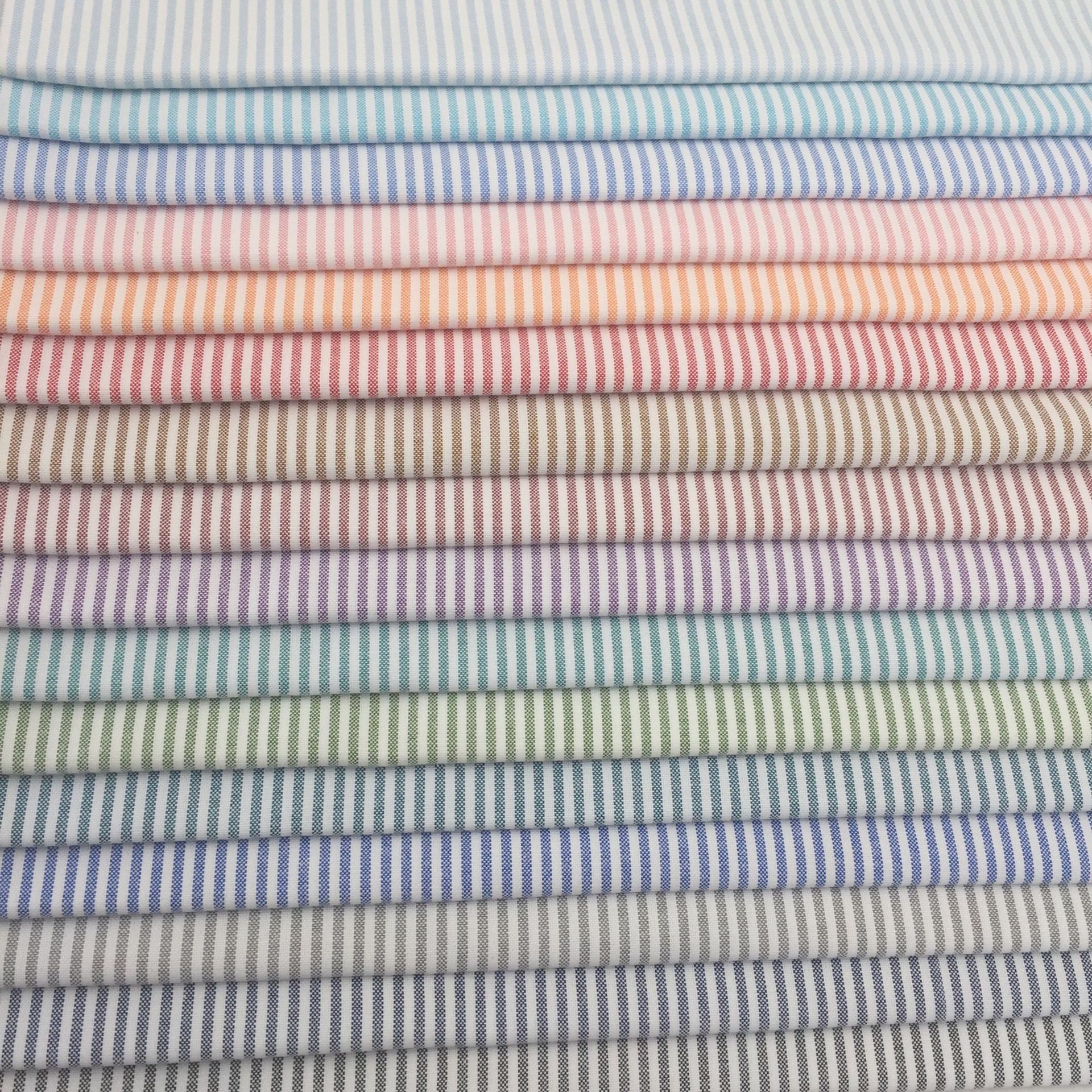 60% Cotton40%Polyester Plain Oxford Fabric 165 GSM Oxford fabric Strip Wrinkle resistant classic shirt fabric - View 2