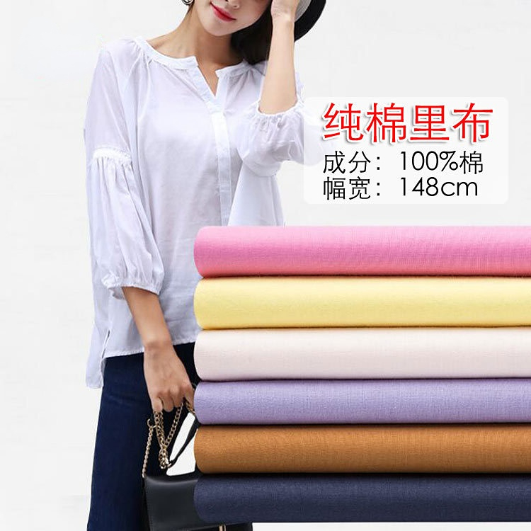 100% Organic Cotton 80GSM 60S Plain Fabric for Lining Children's Shirt Dress Casual Clothing - View 5