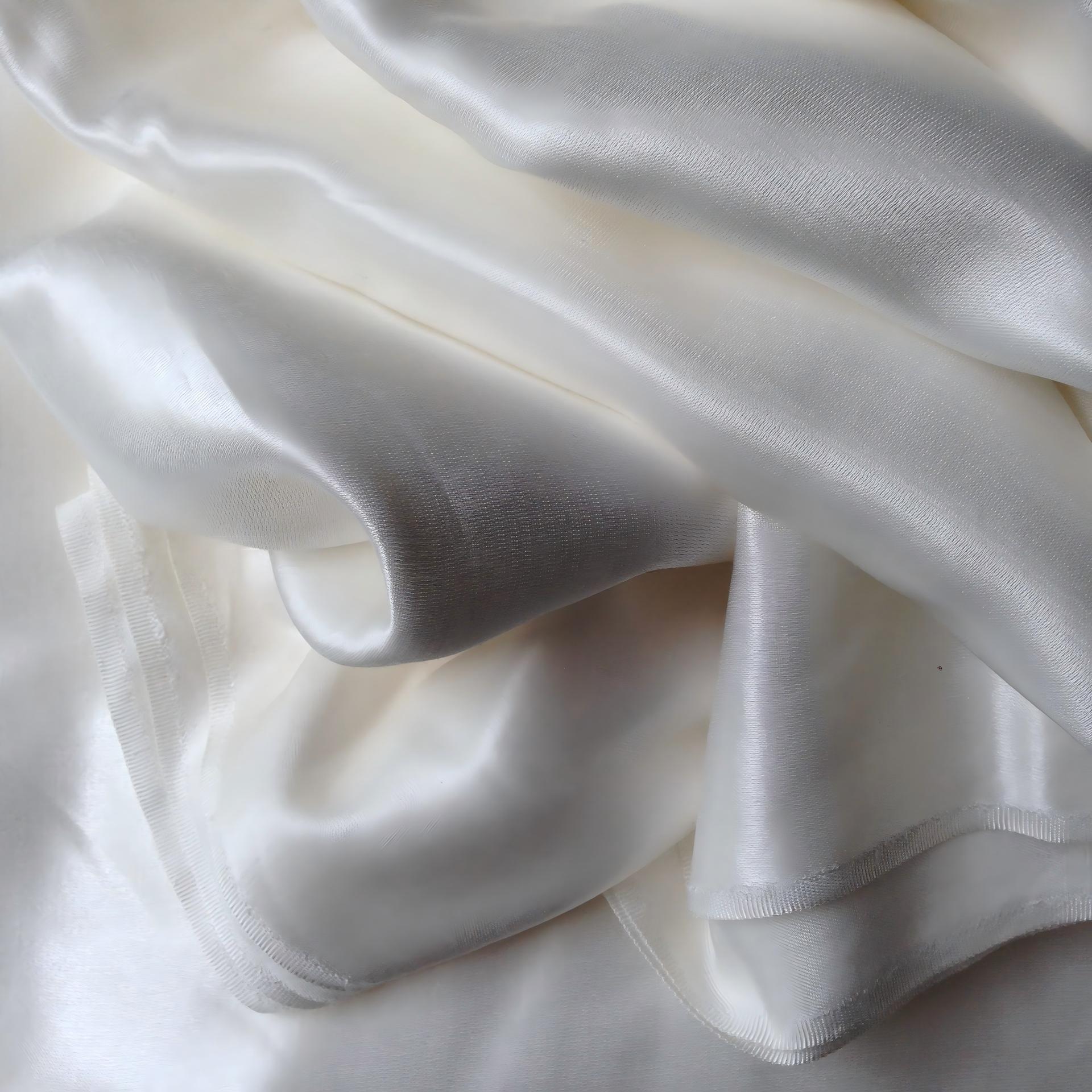 25% Silk 75% Cotton 19mm Satin Blend Fabric – Luxe Drape for Wedding Dresses, Shirts & Sleepwear - View 4