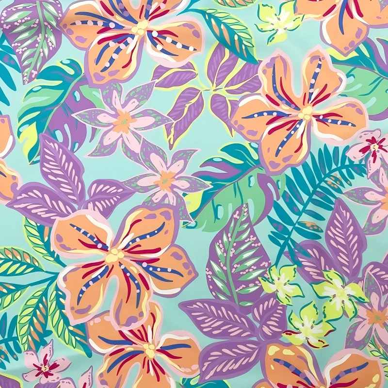 Matte Finish 200 GSM Four-Way Stretch warp Knitted Single Jersey Swim Fabric 84% Polyester 16% Spandex for Competitive Swimwear, Activewear & Dancewear - View 4