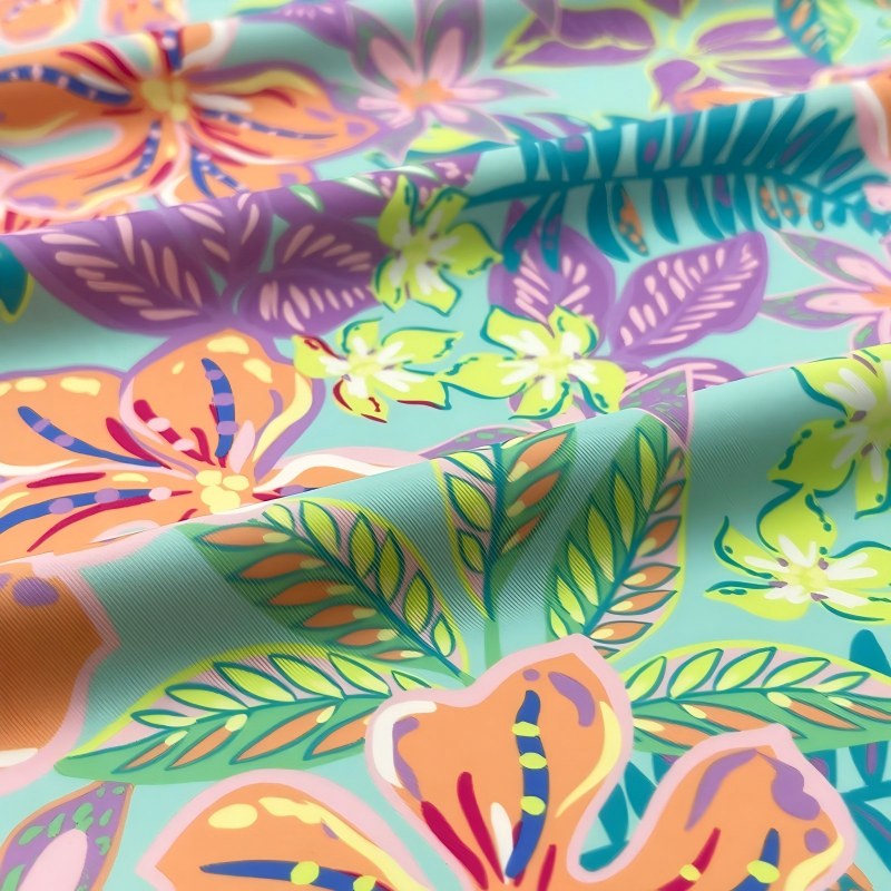Matte Finish 200 GSM Four-Way Stretch warp Knitted Single Jersey Swim Fabric 84% Polyester 16% Spandex for Competitive Swimwear, Activewear & Dancewear - View 3
