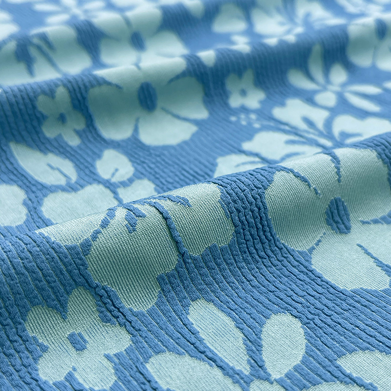 250 GSM Ribbed Jacquard Swim Fabric – 33% Nylon / 52% Polyester / 15% Spandex Textured Knit for Fashion Bikini & Performance Swimwear - View 2