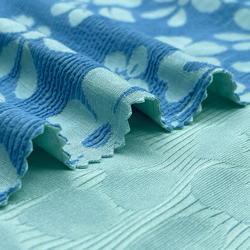 250 GSM Ribbed Jacquard Swim Fabric – 33% Nylon / 52% Polyester / 15% Spandex Textured Knit for Fashion Bikini & Performance Swimwear - View 4