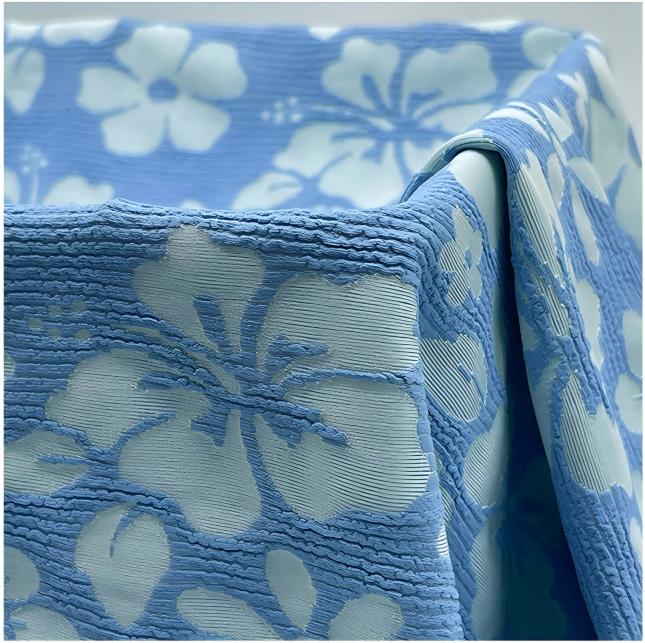 250 GSM Ribbed Jacquard Swim Fabric – 33% Nylon / 52% Polyester / 15% Spandex Textured Knit for Fashion Bikini & Performance Swimwear - View 3