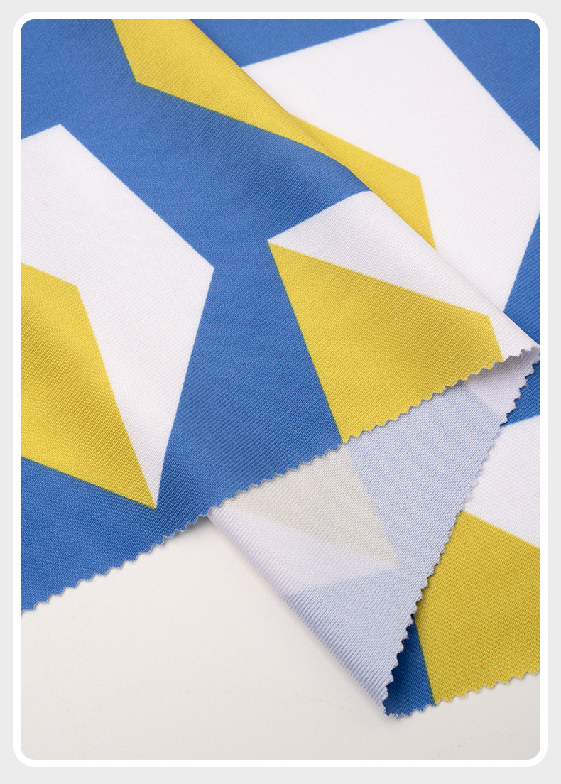 180 GSM Semi Gloss Warp Knit single jersey 89% Polyester 11% Spandex 55D with Custom Digital Printing for Yoga, Dance, Activewear & Swimwear - View 2