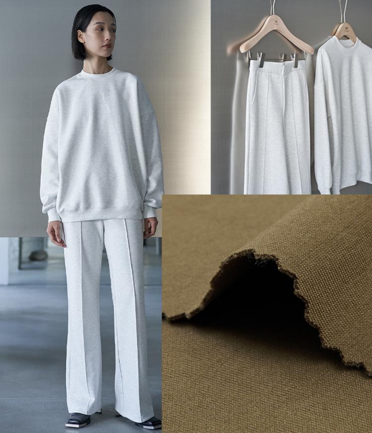 13% Bamboo / 83% Recycled Polyester / 4% Spandex Air Layer Interlock / double-sided fabric 350 GSM±5% 160CM±5CM for Hoodies, Tracksuits & Sweatpants - BPSI350YB366A001 - View 4
