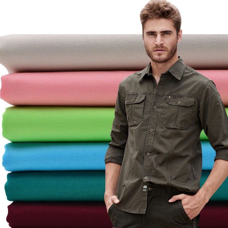 180 GSM Combed Cotton Fine Twill – 97% Cotton / 3% Spandex Lightweight Stretch Fabric for Spring-Summer Casual Blazers, Suits & Pants