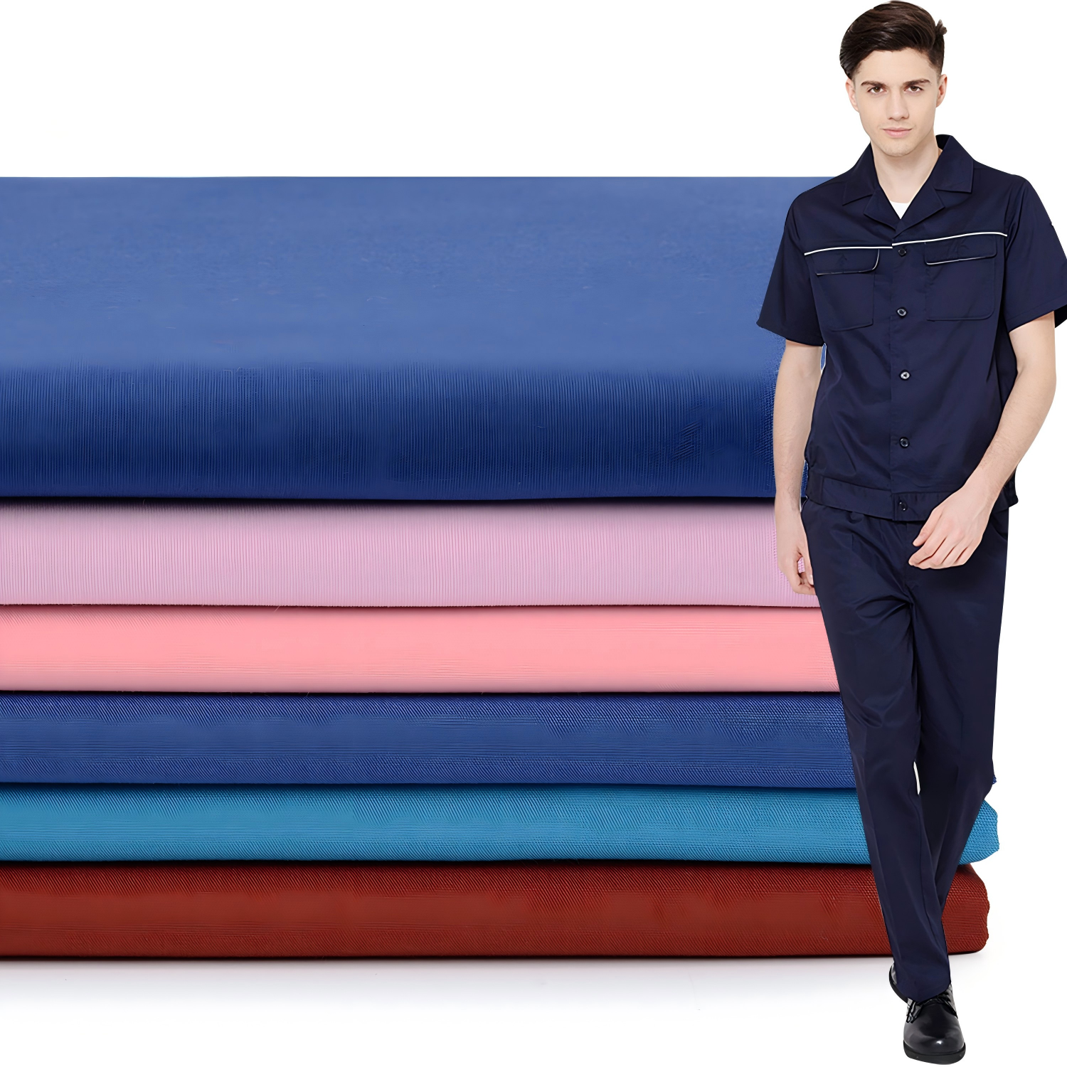 35% Cotton 65% Polyester Poplin Fabric 118 GSM, Ultra-Soft, Anti-Wrinkle, Premium Woven Shirt Material Easy-Care & Eco-Efficient