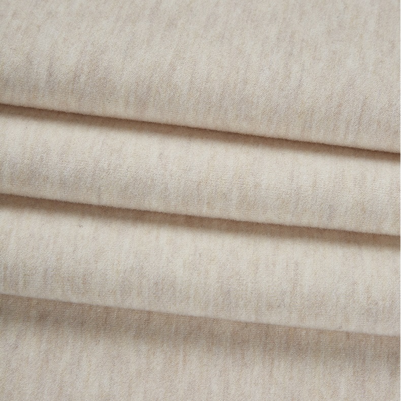 Merino Mixed Fabric 330 GSM Soft Warm Brushed Wool Air Fleece 38.1% Bamboo / 17.5% Cotton / 13.9% Poly / 7.4% Spandex / 2.6% Merino Wool for Hoodies Sweatshirts Sweatpants Sportswear - View 4