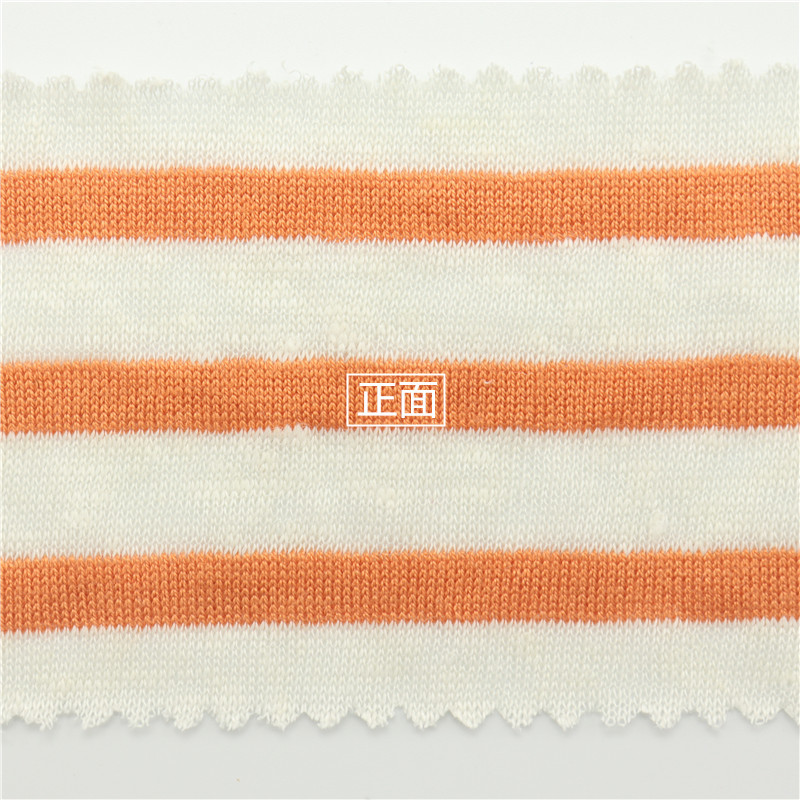 60% Linen 40% Organic Bamboo Stripe Jersey 160 GSM Premium Soft Fabric for High-End T-Shirts - View 3