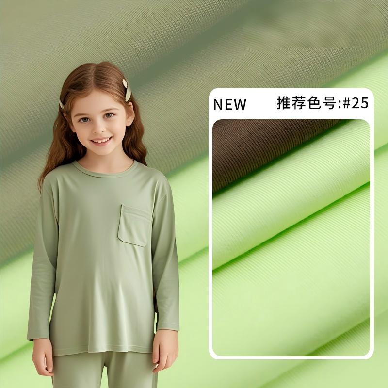 Ultra-Soft 250 GSM Interlock Fabric 46.5% Modal 46.5% Cotton 7% Spandex for Women's Autumn Winter High Neck Long Sleeve Sweatshirt Hoodie Sets NE50 Knit - View 4