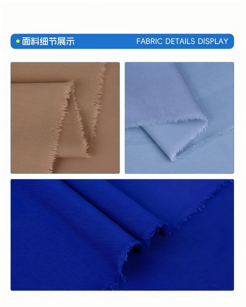 35% Organic Cotton 65% Recycled Polyester TC Twill Fabric 185 GSM Soft & Durable Shirting and Workwear Trouser Fabric for Spring/Summer - View 4