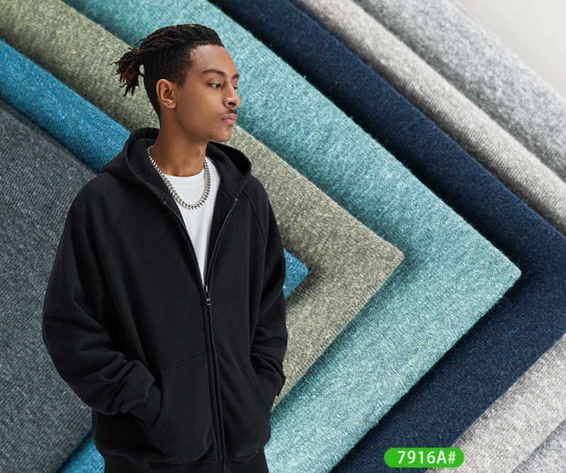 55%hemp 20% tencel 25%bamboo fleece 350 GSM for hoodies sweatshirt clothes