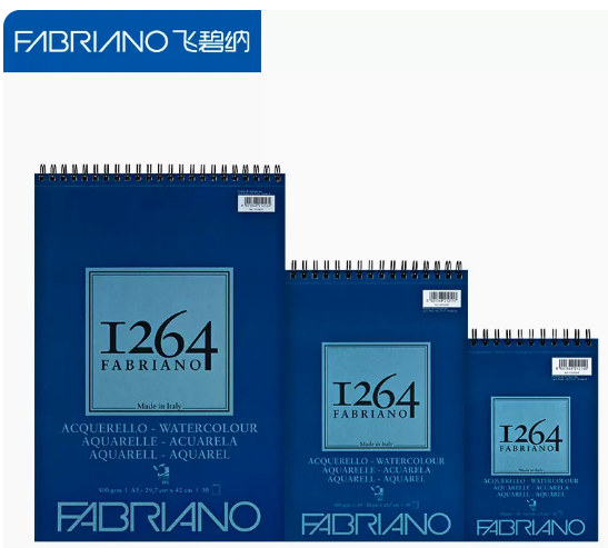 意大利FABRIANO1264系列绘画本300G棉浆无酸纸水彩线圈本素描本-企业官网