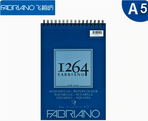 意大利FABRIANO1264系列绘画本300G棉浆无酸纸水彩线圈本素描本-企业官网