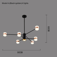 ModelA--Black-golden-6lights