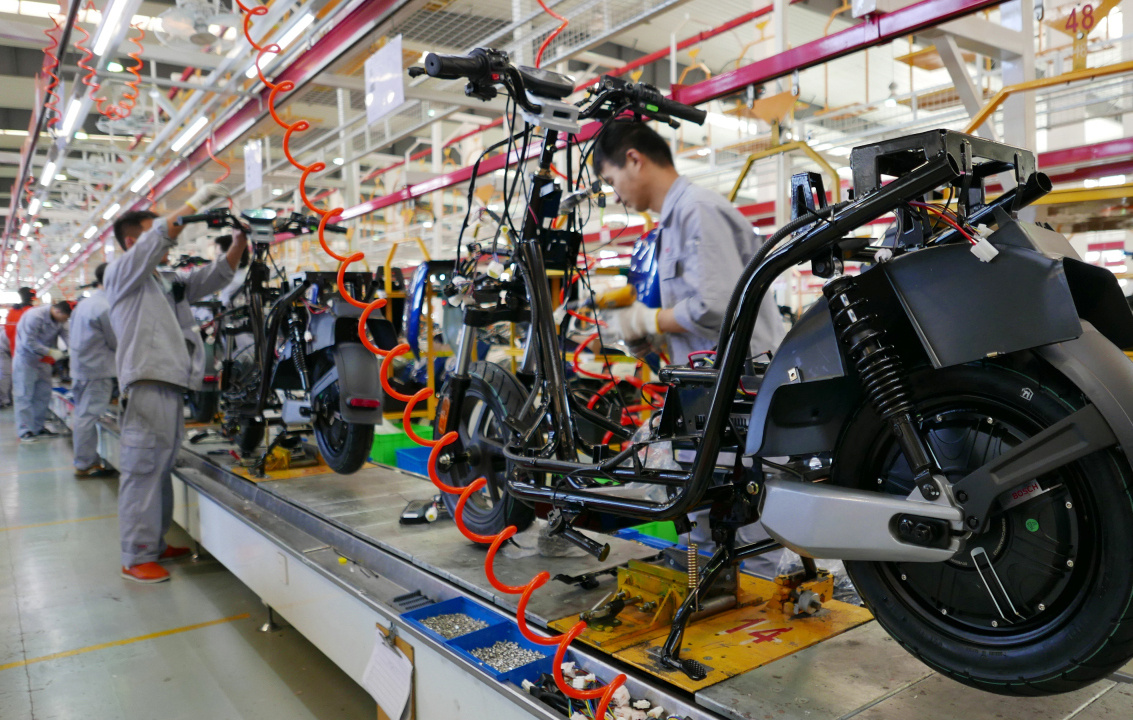 Motorcycles assembly line
