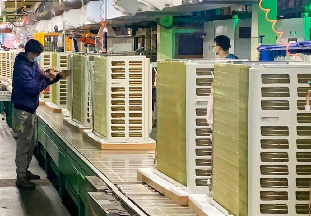 Air conditioning assembly line
