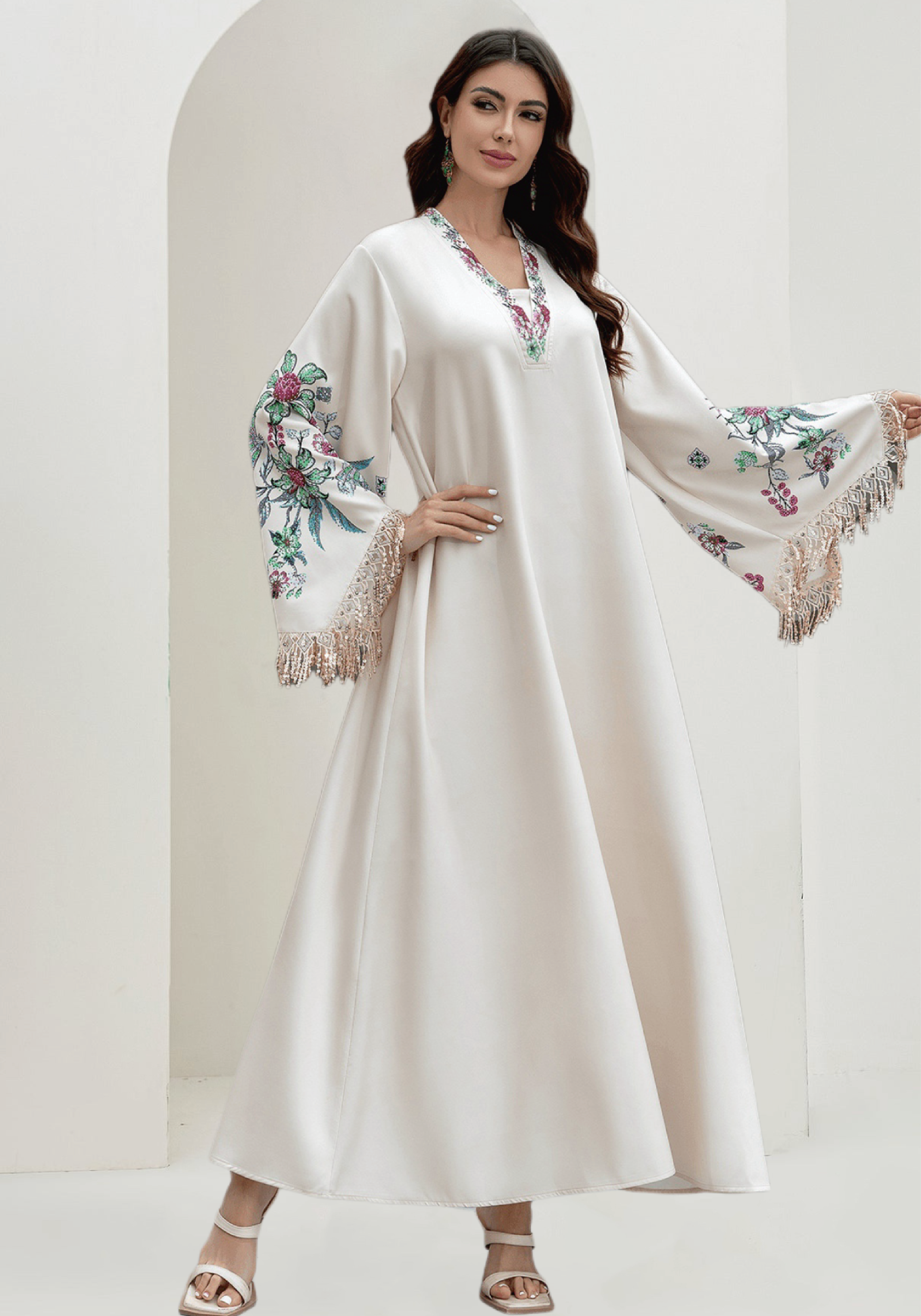 Rhinestone Application Kaftan