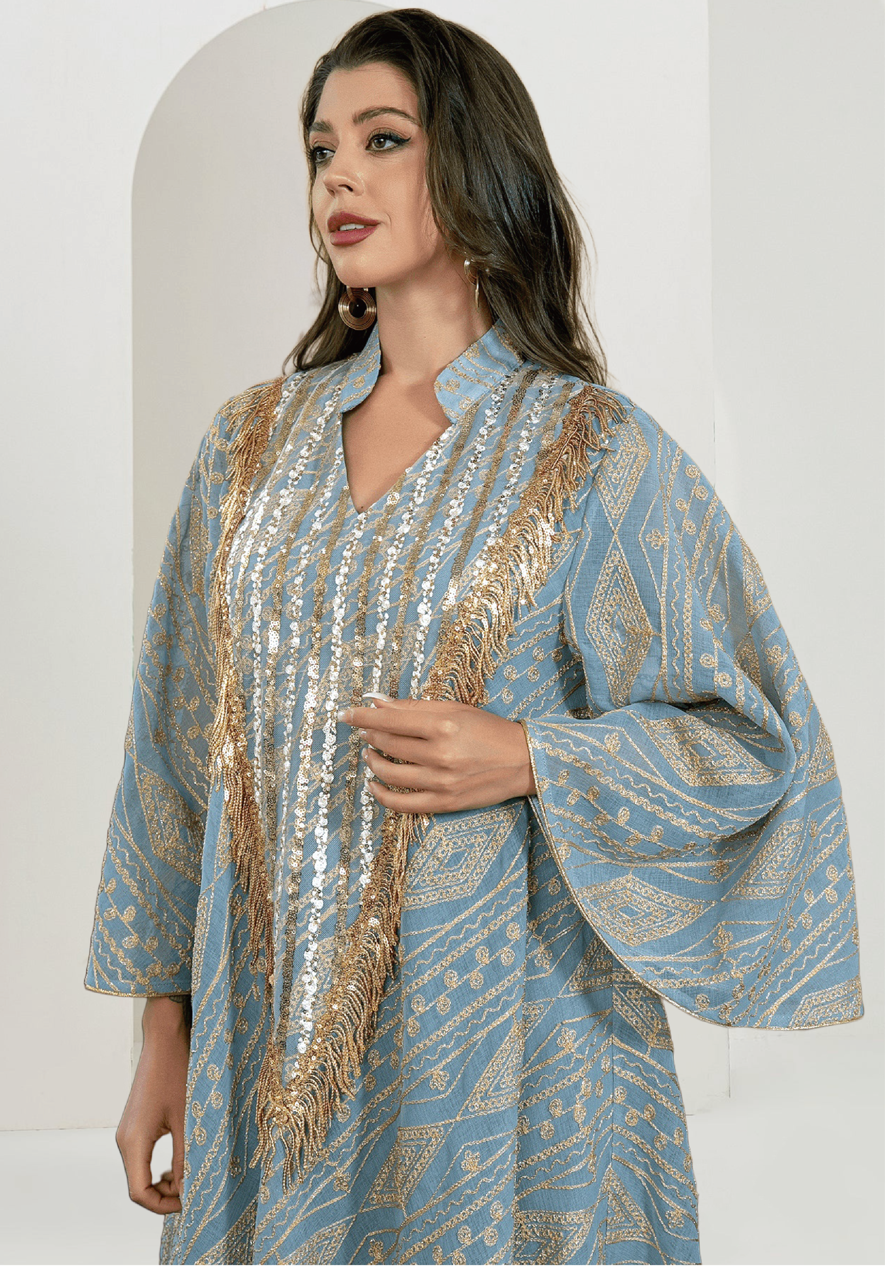 Rhinestone Application Kaftan