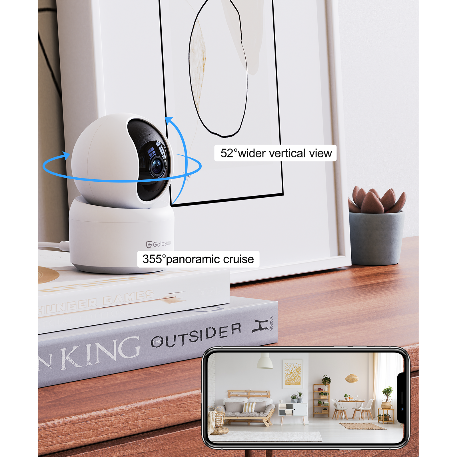 Galayou 2K Indoor Security Camera for Home with Wireless WiFi
