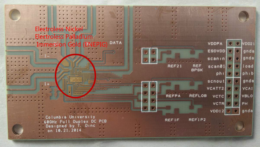 ENEPIG  PCB designed by Columbia University