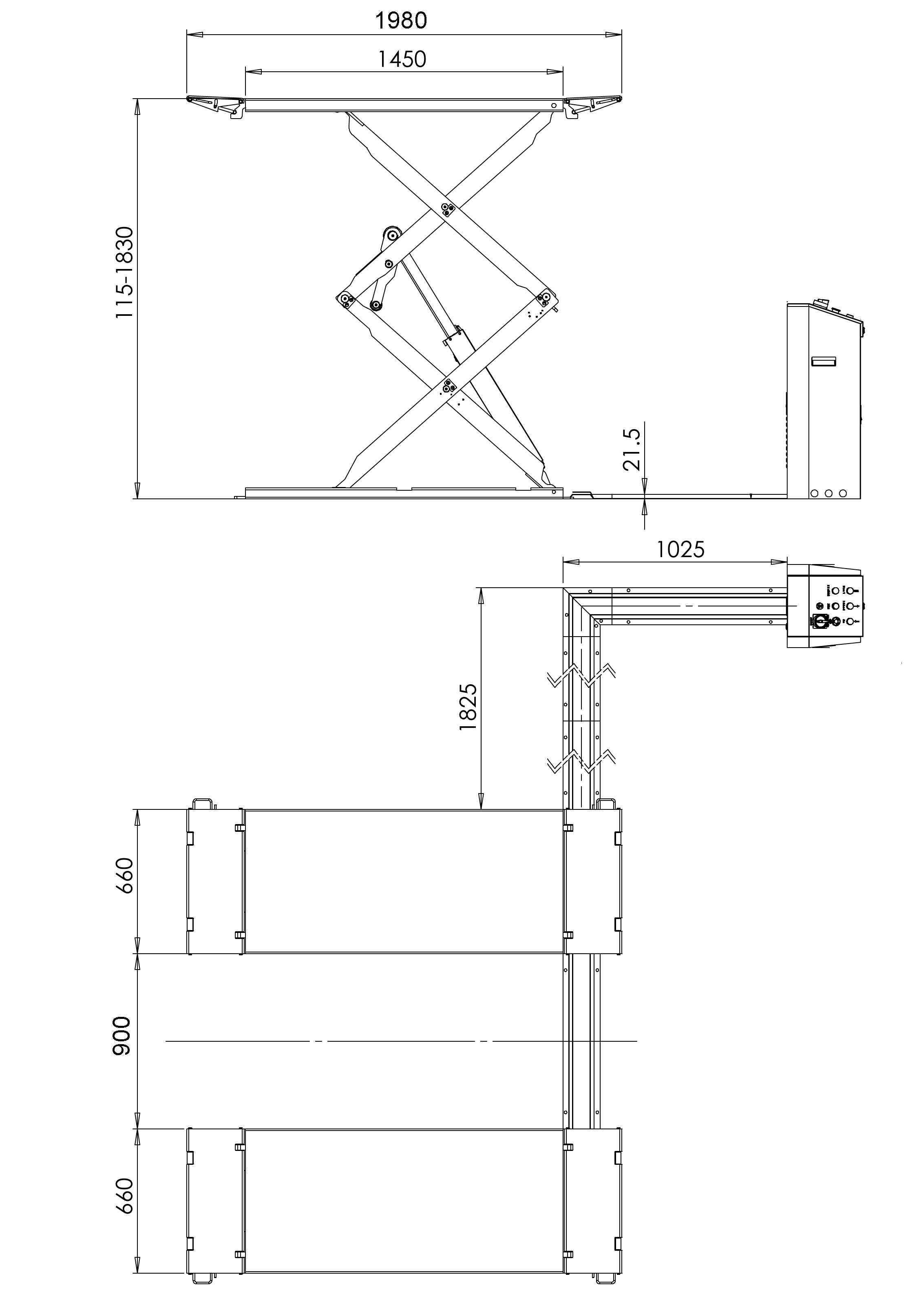 LA-3.0F On Ground Installation Super Thin Scissor Lift-official website