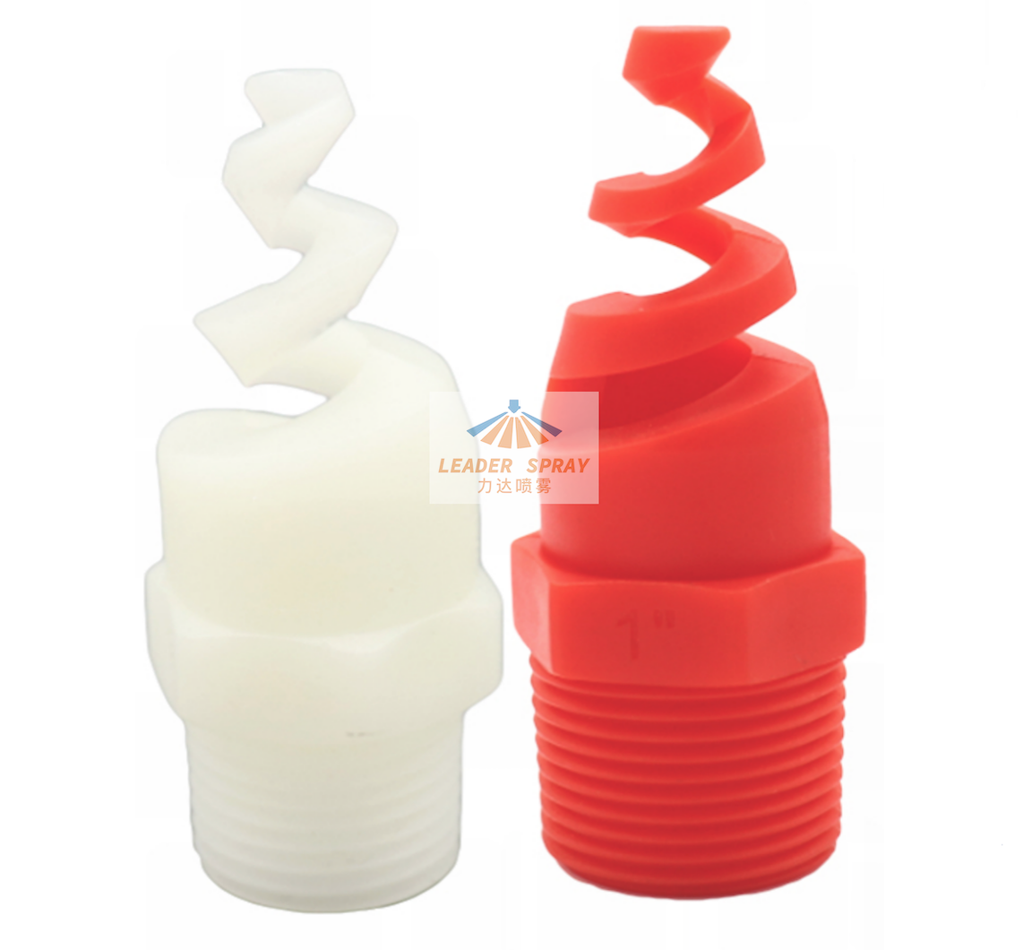 Plastic PP spiral 1/4", 3/8", 3/4", 1", 11/2", 2", 3" 60 degree, 90