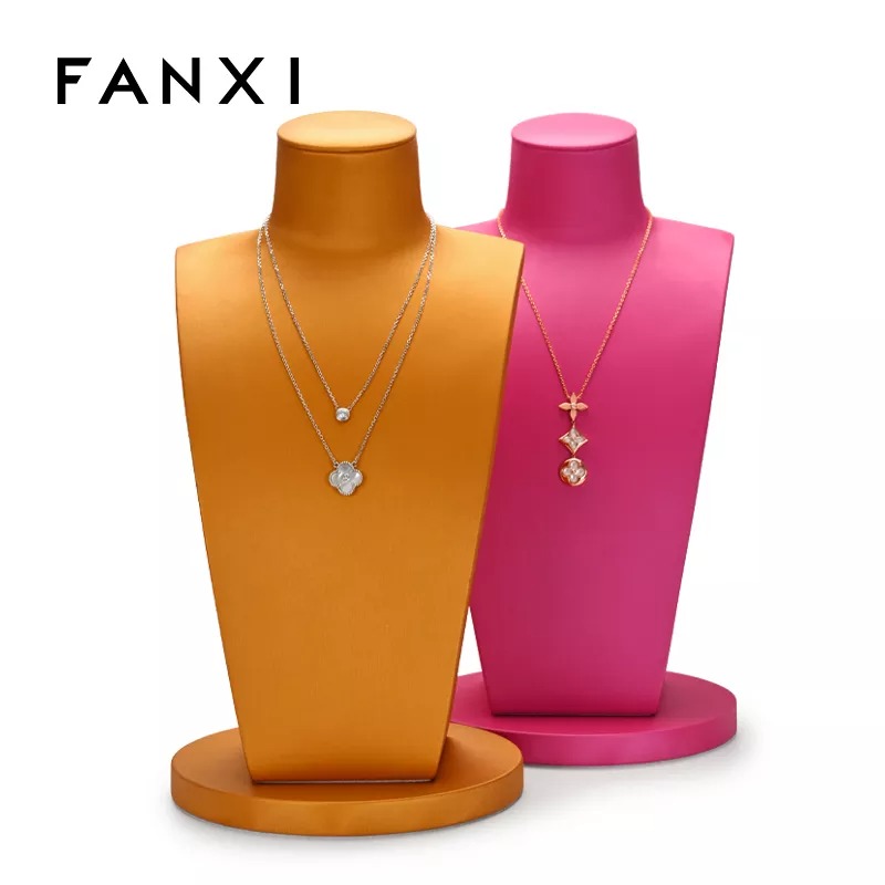 Goldenpinkleatherjewelrynecklacedisplaybust-format_webp-6