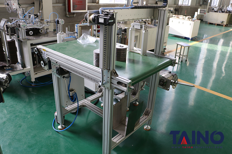 What machines are included in the flap disc production line?Taino