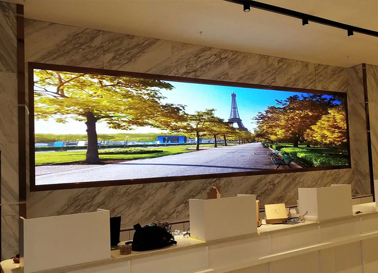 Russian hotel HD reception P2LED screen 18 square meters