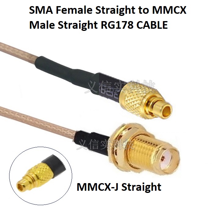Cavo Coassiale RP-SMA Femmina A MMCX Maschio 5 Cm &ndash; Per Antenna FPV, VTX, 5.8GHz