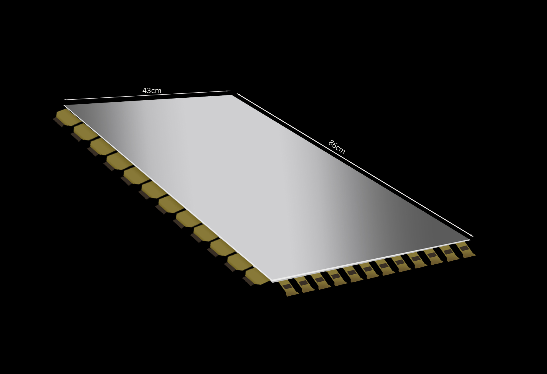 86cm x 43cm TFT+CsI Bonding