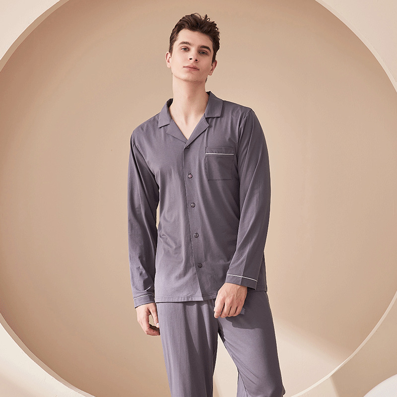 Super Soft Modal Cotton Pajama Set V-Neck Collar Lightweight Breathable Anti-Bacterial Eco-Friendly Loungewear For Autumn - View 7