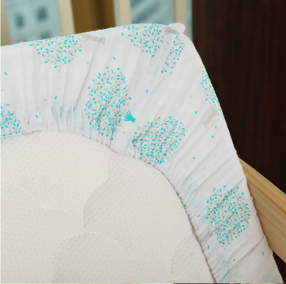 70%organic Bamboo 30%cotton Muslin Soft Breathable Comfortable Baby Crib Sheet - View 6