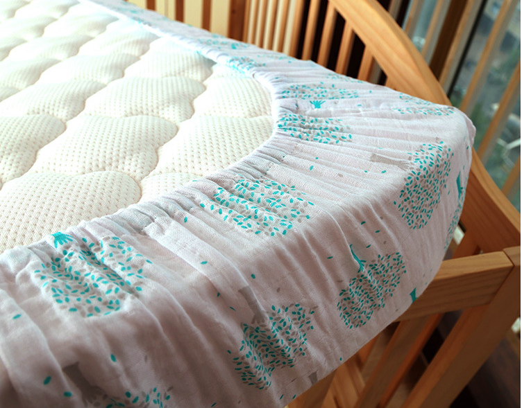 70%organic Bamboo 30%cotton Muslin Soft Breathable Comfortable Baby Crib Sheet - View 5