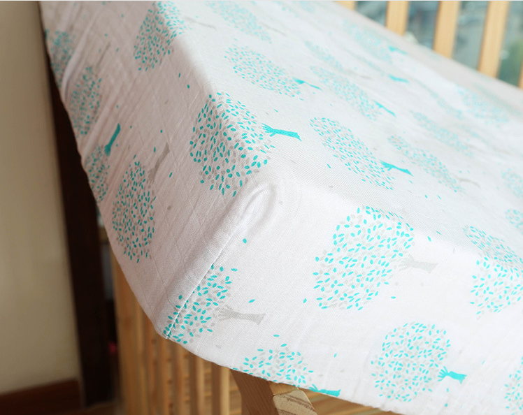 70%organic Bamboo 30%cotton Muslin Soft Breathable Comfortable Baby Crib Sheet - View 3