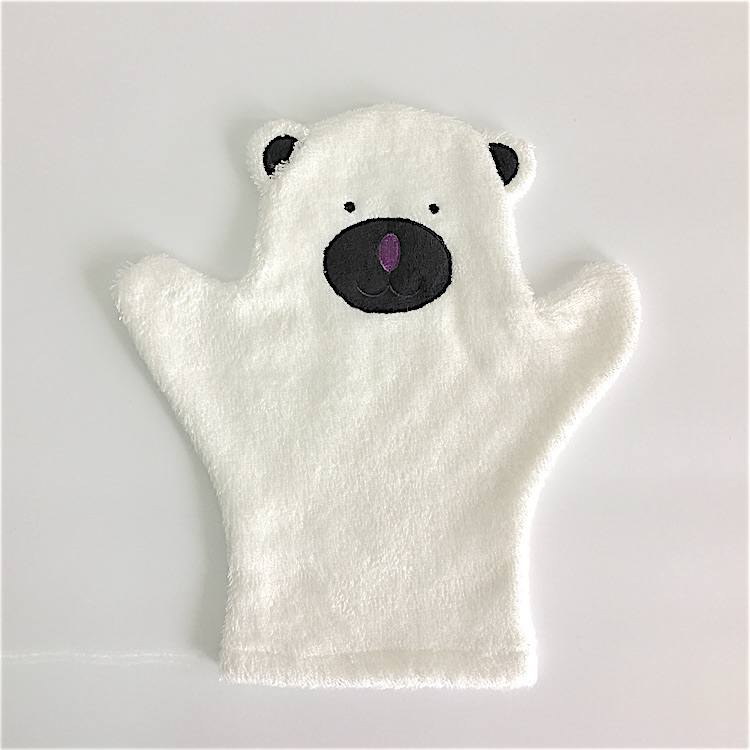 Bamboo Baby Bath Mitten Polar Bear