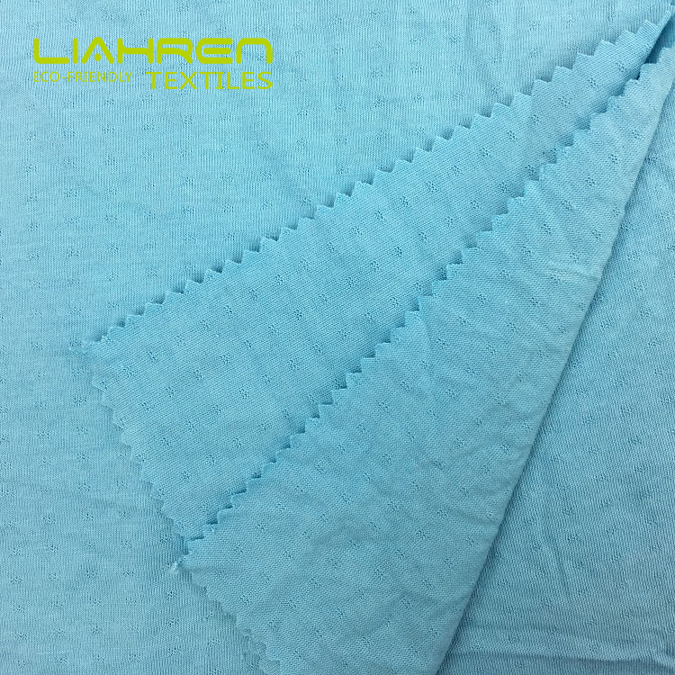 Bamboo and Organic Cotton Jersey Dress Fabric- Mineral Blue