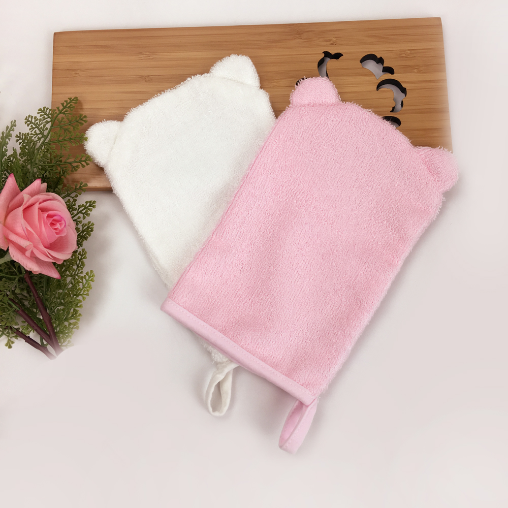 Bamboo Cotton Baby Mitten Animal Design Woven Terry Baby Mitten