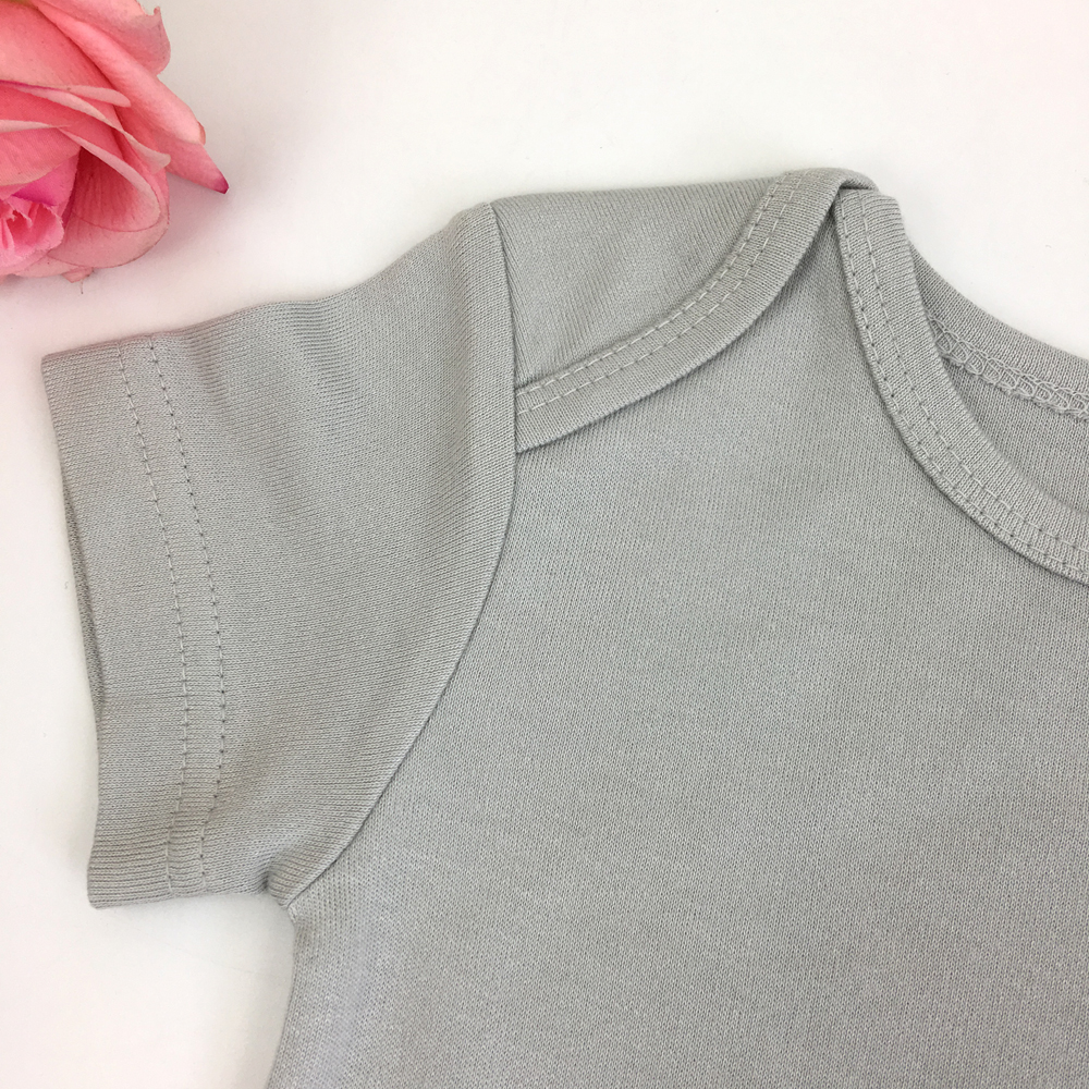 Bamboo Cotton Baby Bodysuit New Born Baby Clothes Boys Girls Short Sleeves Romper - View 5
