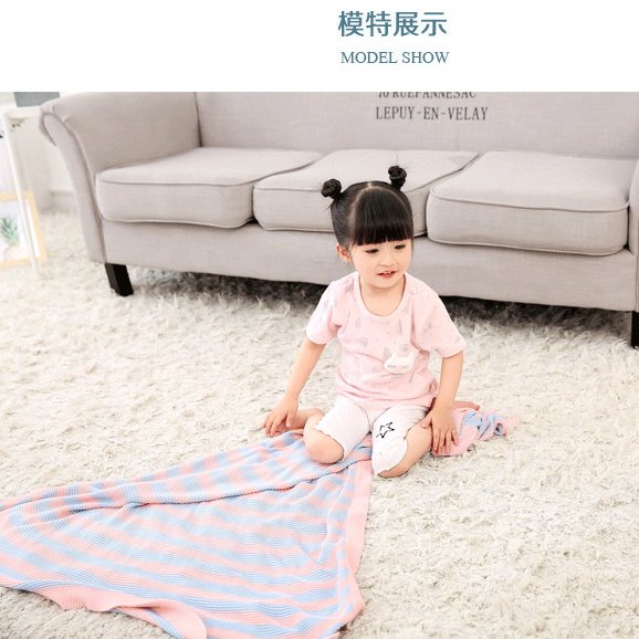 100% Bamboo Knitted Blanket Kids Blanket - View 3