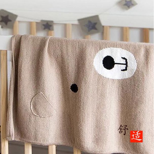 100% Cotton Knitted Blanket Bear Design Baby Blanket - View 2