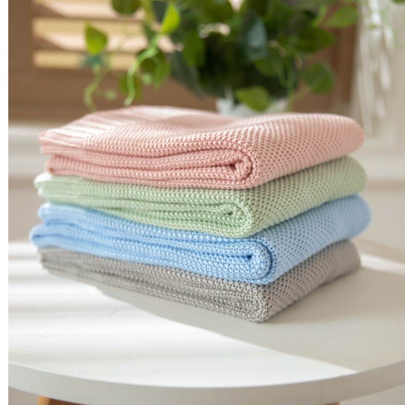 HOT 100 bamboo knitted blanket 80*100cm stock kids