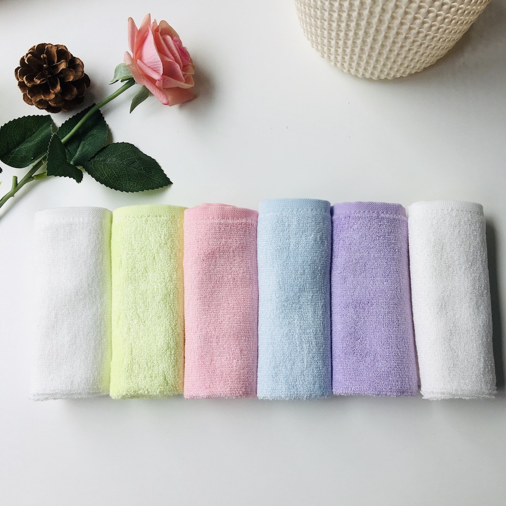 100% Bamboo Rainbow Color Small Bamboo Washcloths Set 6 Pack For Newborn Baby Bath Hand Towel And Face Cloths Or Bathroom-Kitchen Multi-Purpose Soft-Comfortable Absorbent Fingertip Towels 10' X 10' - View 2