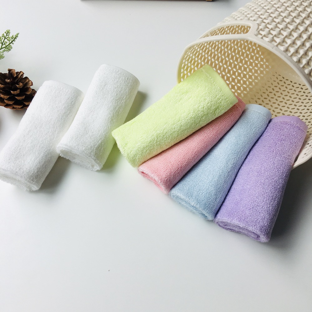 100% Bamboo Rainbow Color Small Bamboo Washcloths Set 6 Pack For Newborn Baby Bath Hand Towel And Face Cloths Or Bathroom-Kitchen Multi-Purpose Soft-Comfortable Absorbent Fingertip Towels 10' X 10' - View 3