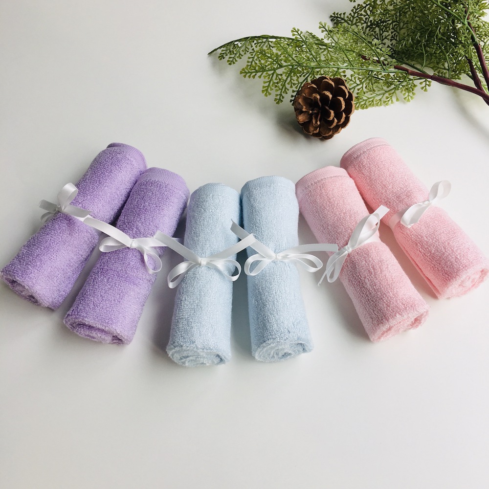 100% Bamboo 3 Color Small Bamboo Washcloths Set 6 Pack For Newborn Baby Bath Hand Towel And Face Cloths Or Bathroom-Kitchen Multi-Purpose Soft-Comfortable Absorbent Fingertip Towels 10' X 10' - View 3