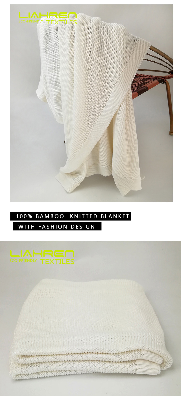 Bamboo discount knitted blanket