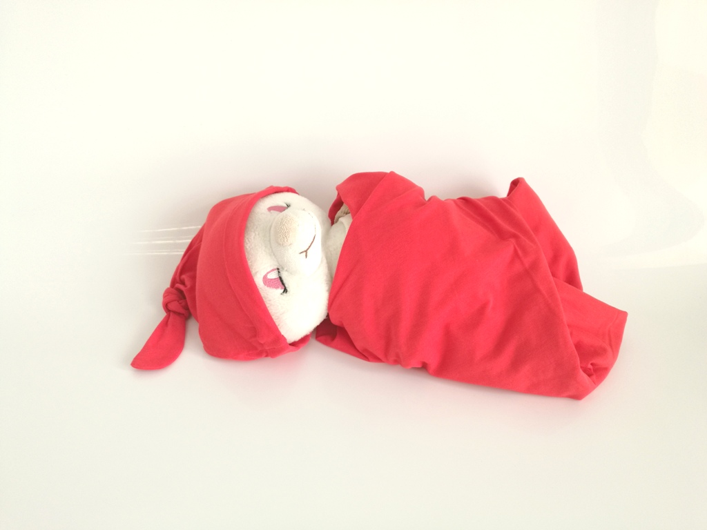 Bamboo Jersey Baby Wrap With Hat - View 3